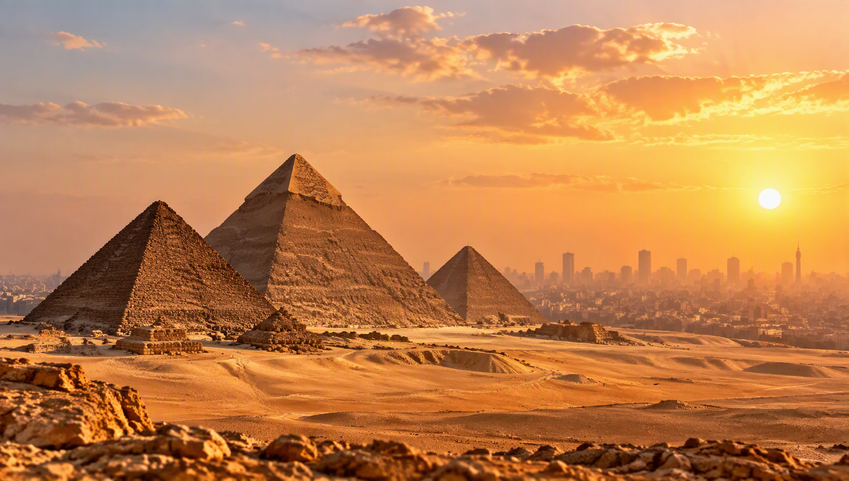 Black Drive Cairo airport transfer to the Pyramids of Giza at sunset