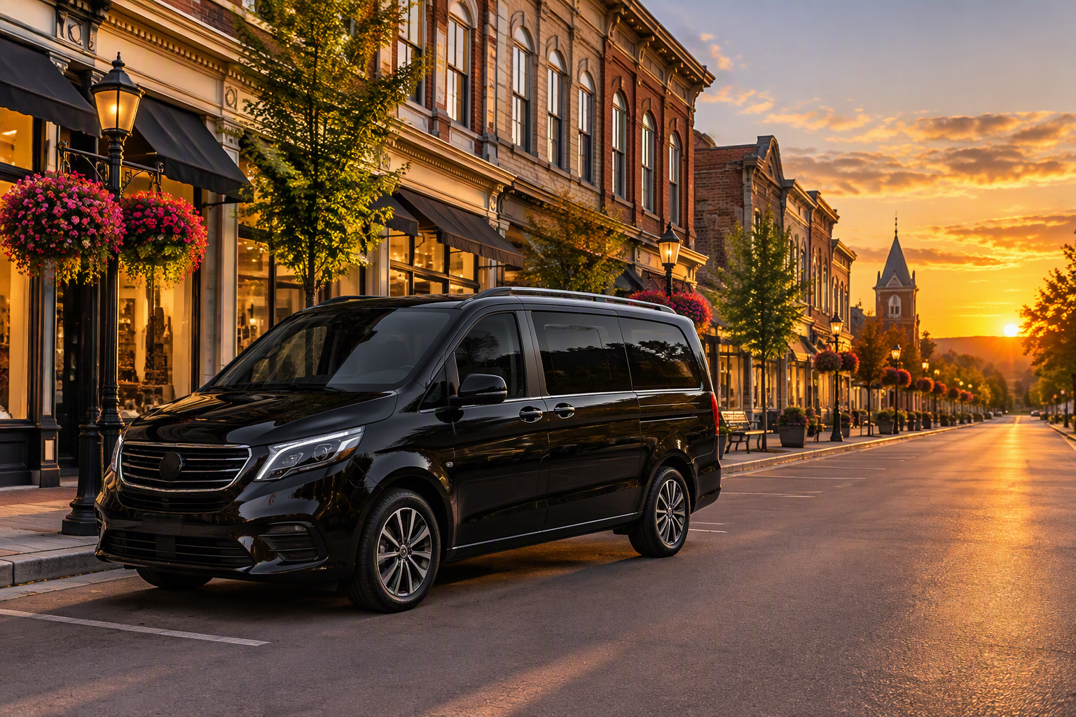 Black Drive Pearson Airport to Niagara Falls transfer private chauffeur vehicle